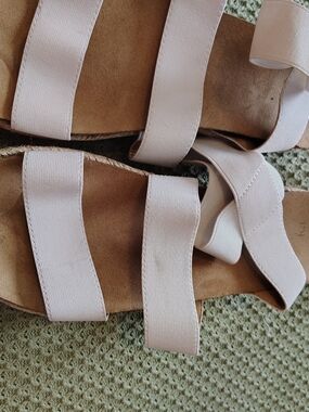 TanTime and Tru Pale Tan  Elastic Strap Sandals